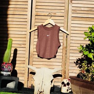 Nike Pink Muscle Tee Crop Top Sleeveless